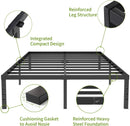 3500lbs Heavy Duty,18 Inch Metal Platform Bed Frame Steel Slat Mattress Foundation/Reinforced Platform/Noise Free/Easy Assembly