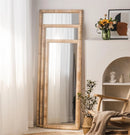 Full length mirror, floor mirror, girls' makeup, dressing, dressing, rattan net, Nordic fitting mirror, ins