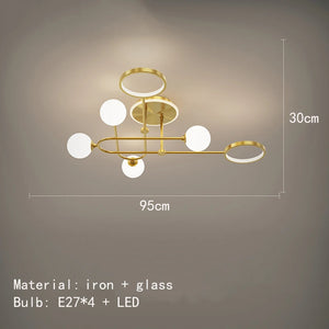 Modern glass LED chandelier