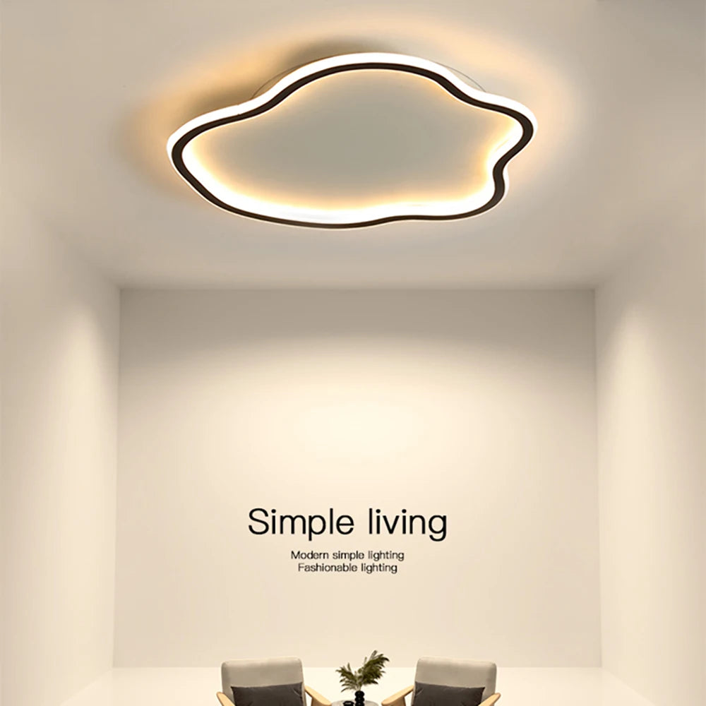 Plafond moderne à LEDs lampes lustre modélisation créative plafonnier salon chambre simple rond décor à la maison éclairage intérieur - vue 3 sur 13