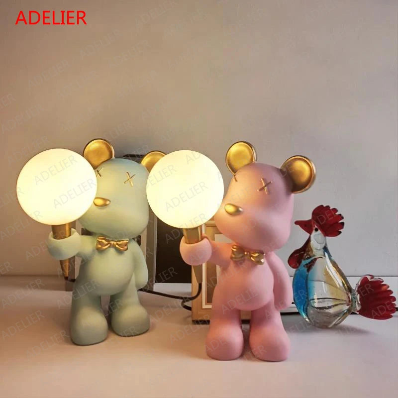 lampe de bureau 3d dessin animé ours pour enfants cadeau d'anniversaire