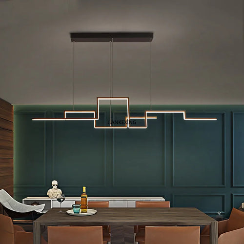 lustre led design réglable suspension pour intérieur maison