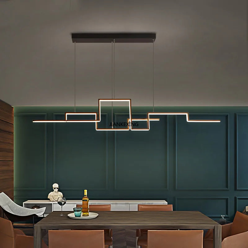 lustre led design réglable suspension pour intérieur maison