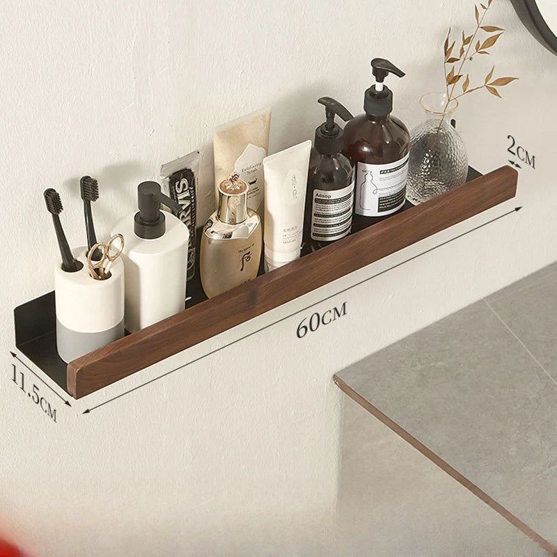 Wall-Mounted bathroom shelf，Punch Storage Holders Racks,floating shelves for wall， living room no-hole punching Storage Shelves - vue 14 sur 16