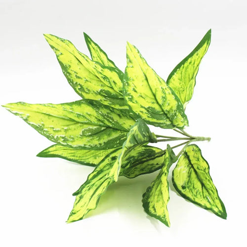 Artificial Grass Green Begonia Plants For Home Decoration,Plantas Artificiales Para Decoracion Fake Plastic Plants for Bonsai