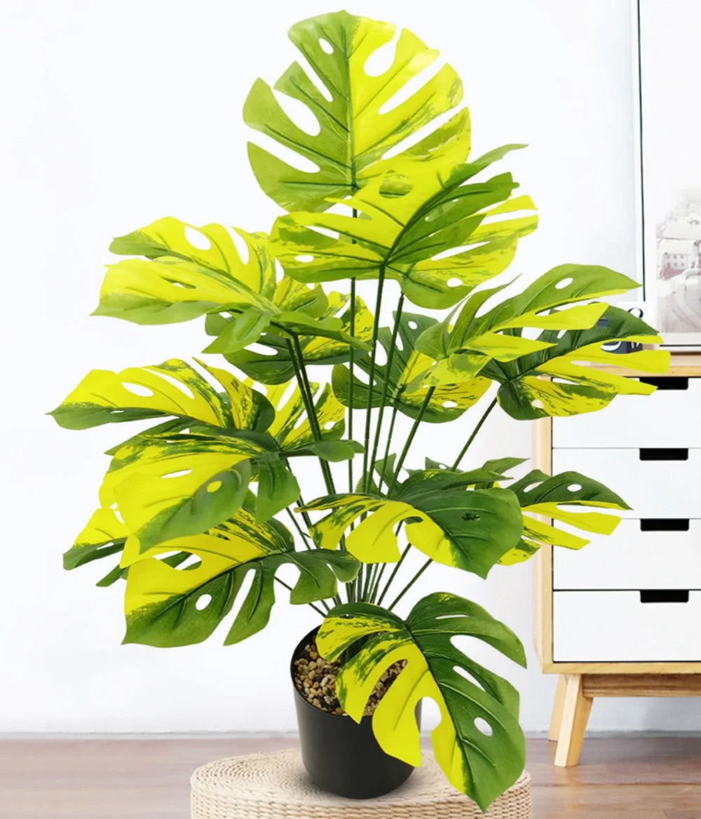 plantes artificielles grandes feuilles décoratives pour intérieur et bureau - vue 4 sur 24