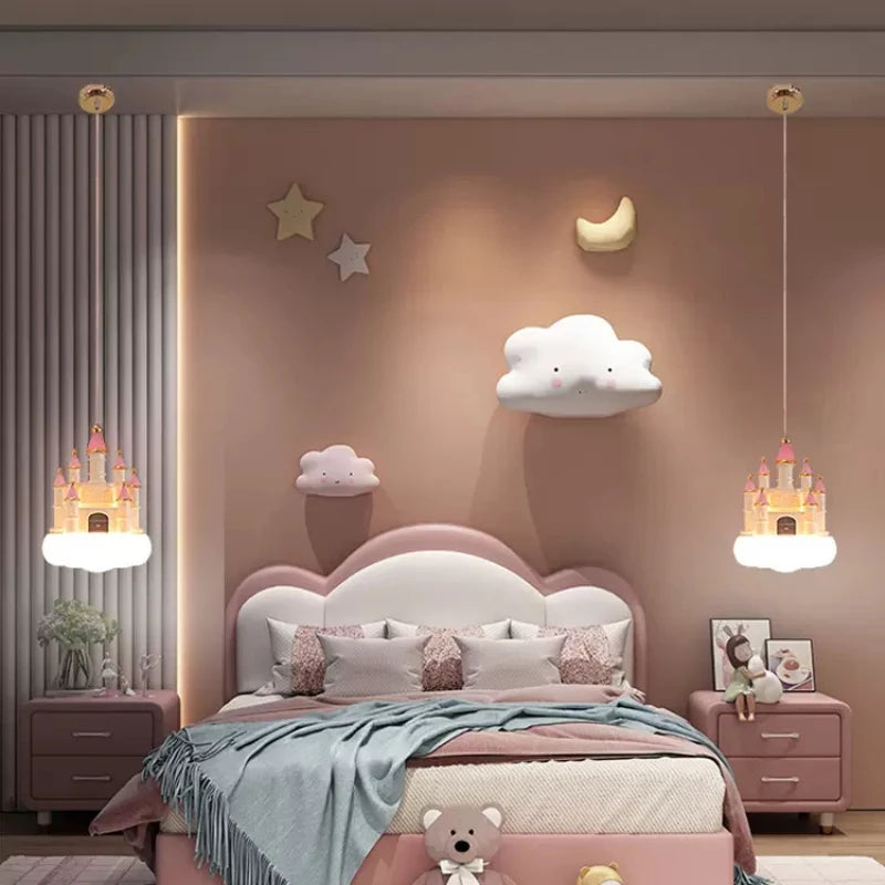 lustre romantique pour chambre d'enfant moderne et chaleureux - vue 4 sur 8