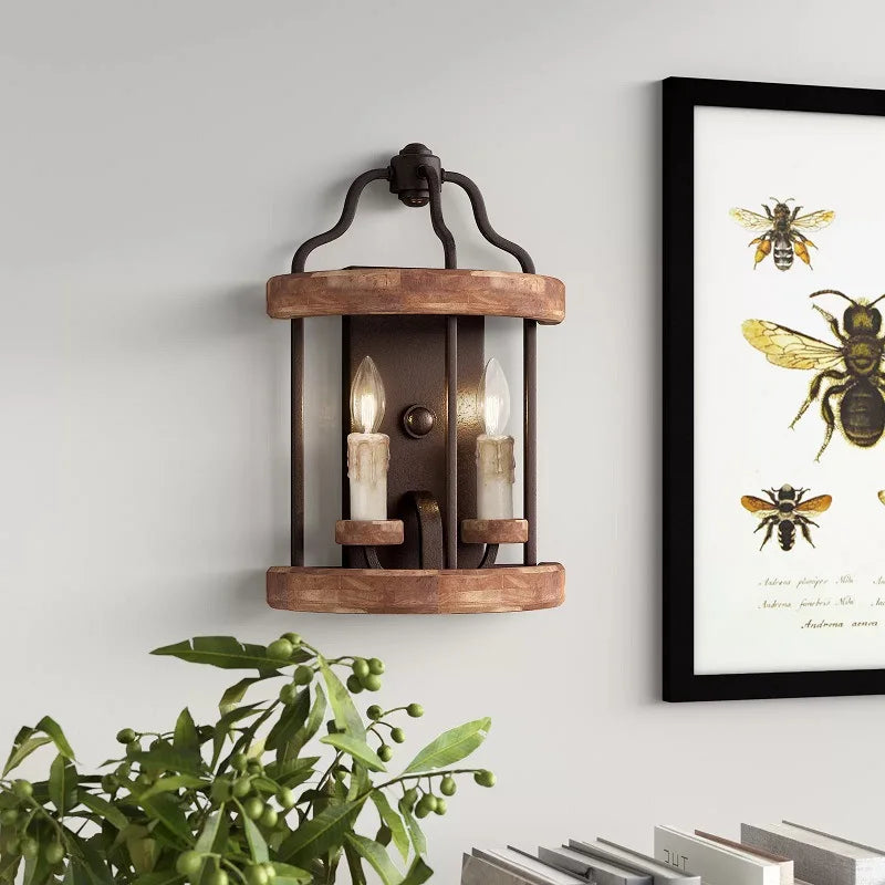 applique murale double tête style industriel rétro américain - vue 5 sur 6