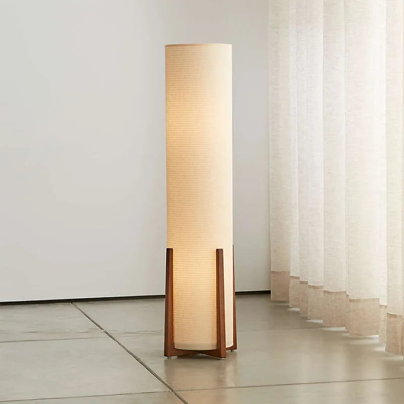 Nordique moderne Zen lampadaires support en bois massif Uminaires salon chambre chevet télécommande lumières sur pied décor à la maison