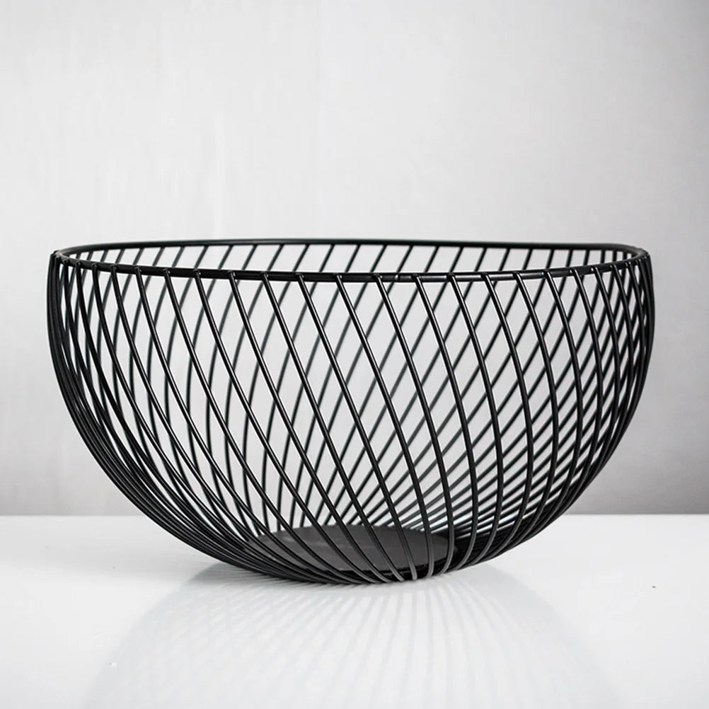 panier à fruits en métal empilable pour rangement et service - vue 3 sur 7