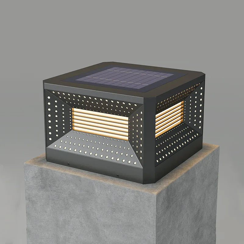 lampe de pelouse solaire moderne pour éclairage extérieur - vue 7 sur 10