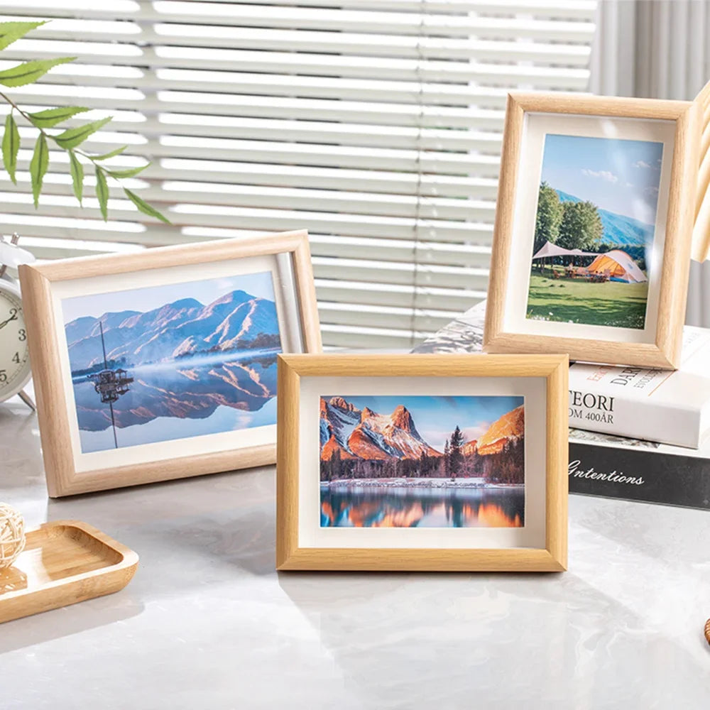 cadre photo en bois pour portraits de famille et souvenirs - vue 3 sur 9