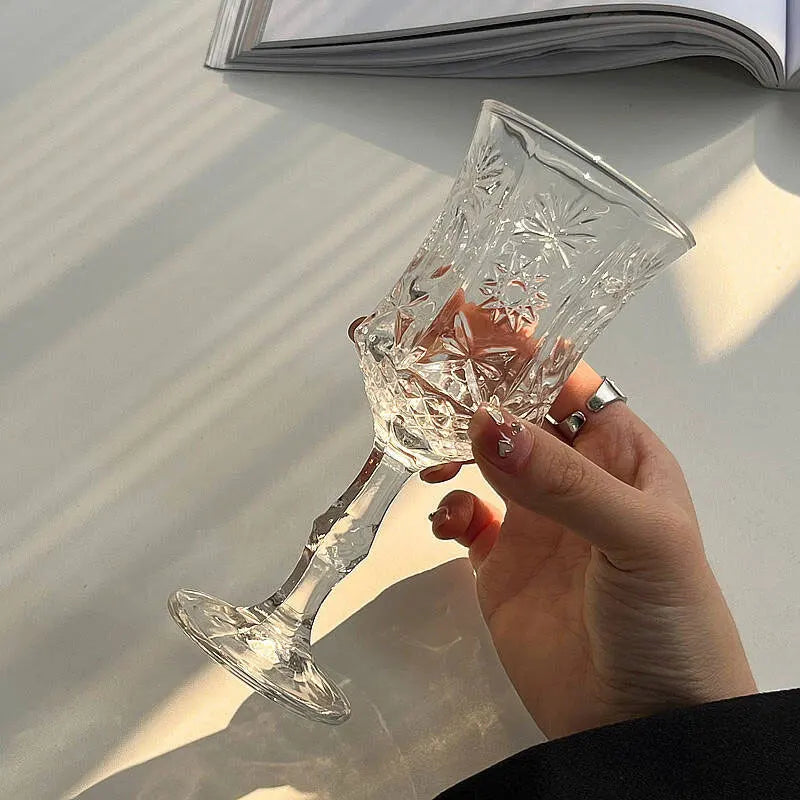 Lot deux verres champagne pied haut style vintage