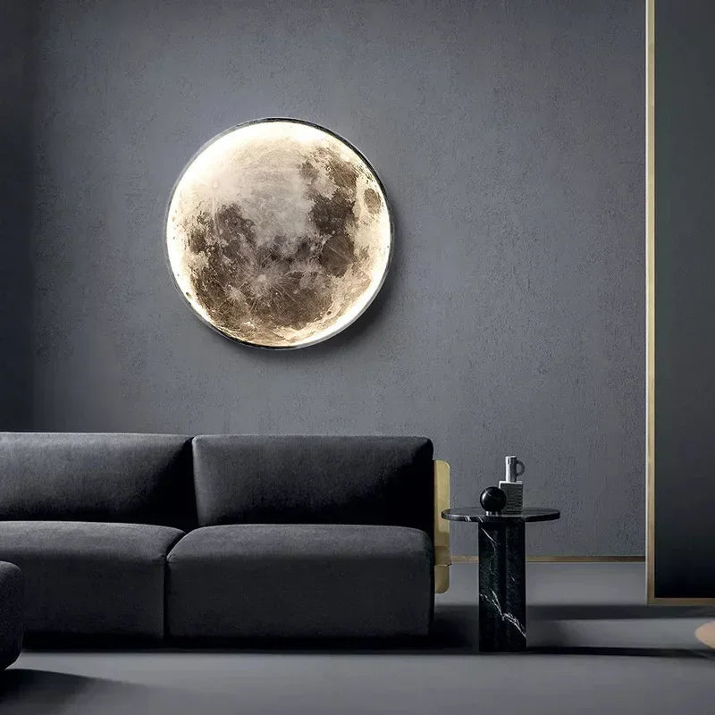 Applique murale led créative en forme de lune pour décoration intérieure - vue 4 sur 20