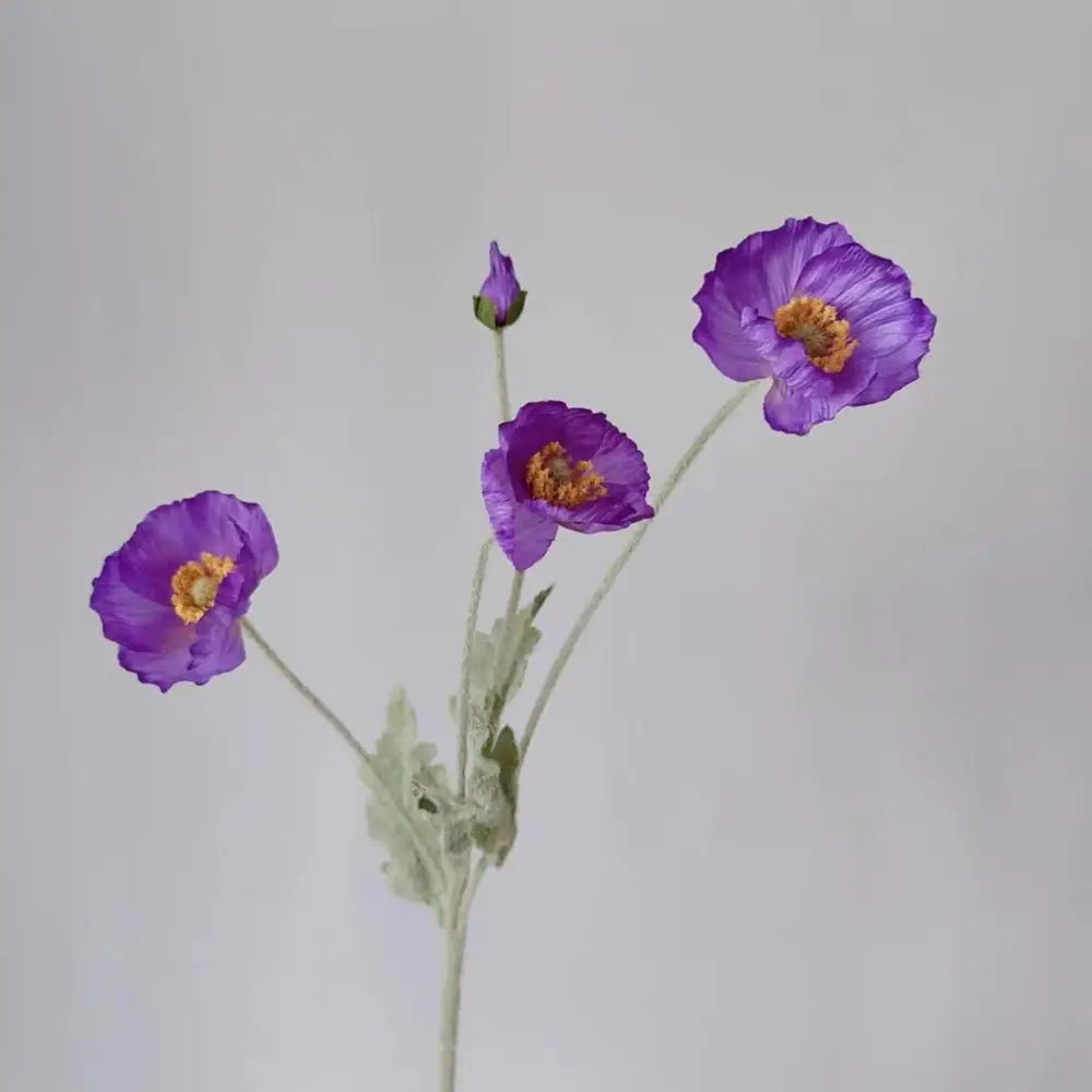 bouquet de fleurs artificielles pavot pour décoration maison jardin fête - vue 10 sur 26