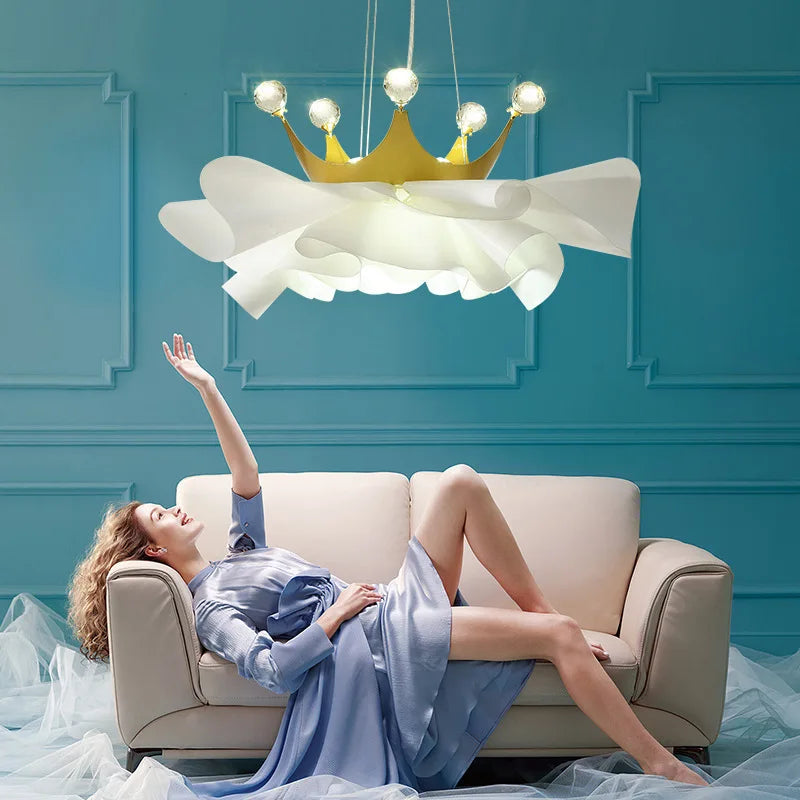 lustre moderne en cristal pour décoration romantique et chaleureuse - vue 3 sur 8