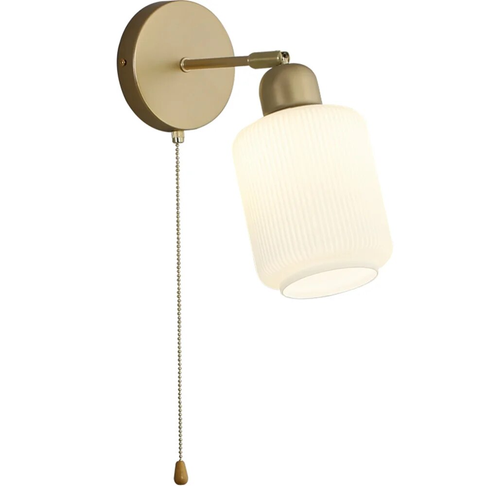 Lampe de chevet loft applique métal verre - vue 6 sur 9