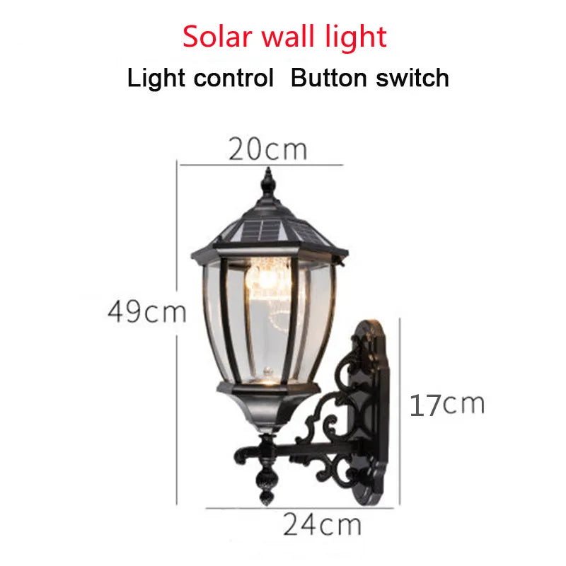 lampe solaire extérieure pour éclairage de jardin et allée - vue 13 sur 14