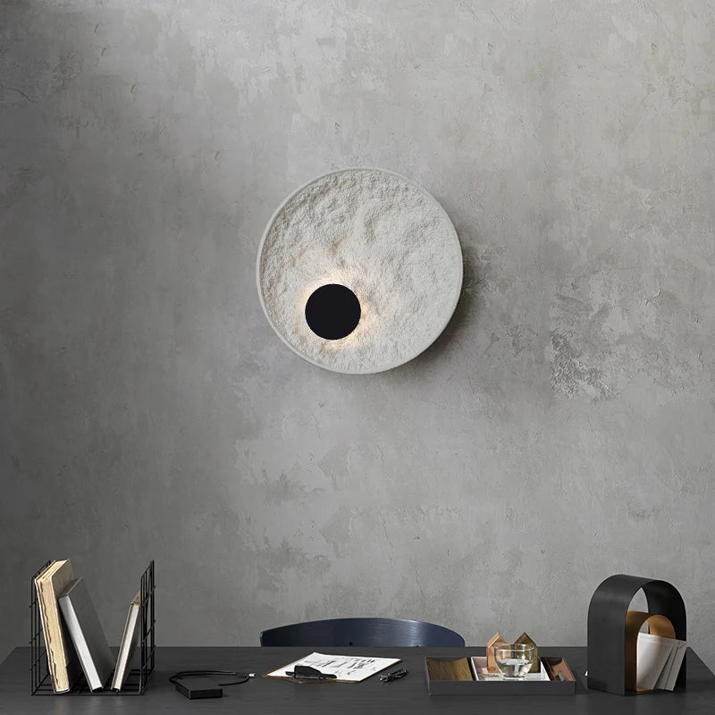 applique murale lune moderne en résine décorative à led - vue 4 sur 8