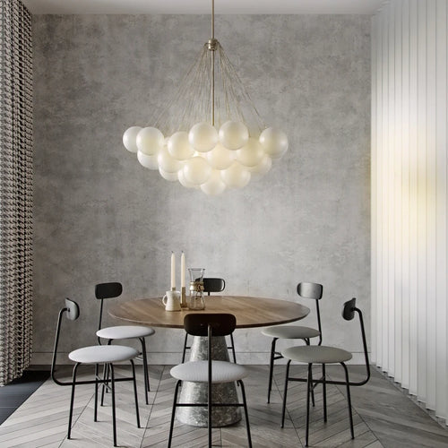 lustre boule de verre moderne led suspension nordique suspendu