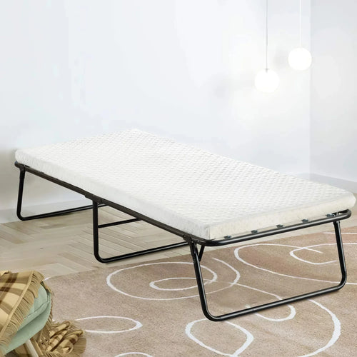 Folding Bed,Adult Guest Bed,80x190cm with 7cm Thick Memory Foam Mattress, Single Bed, Foldable Bed with Mattress Portable - vue 5 sur 6