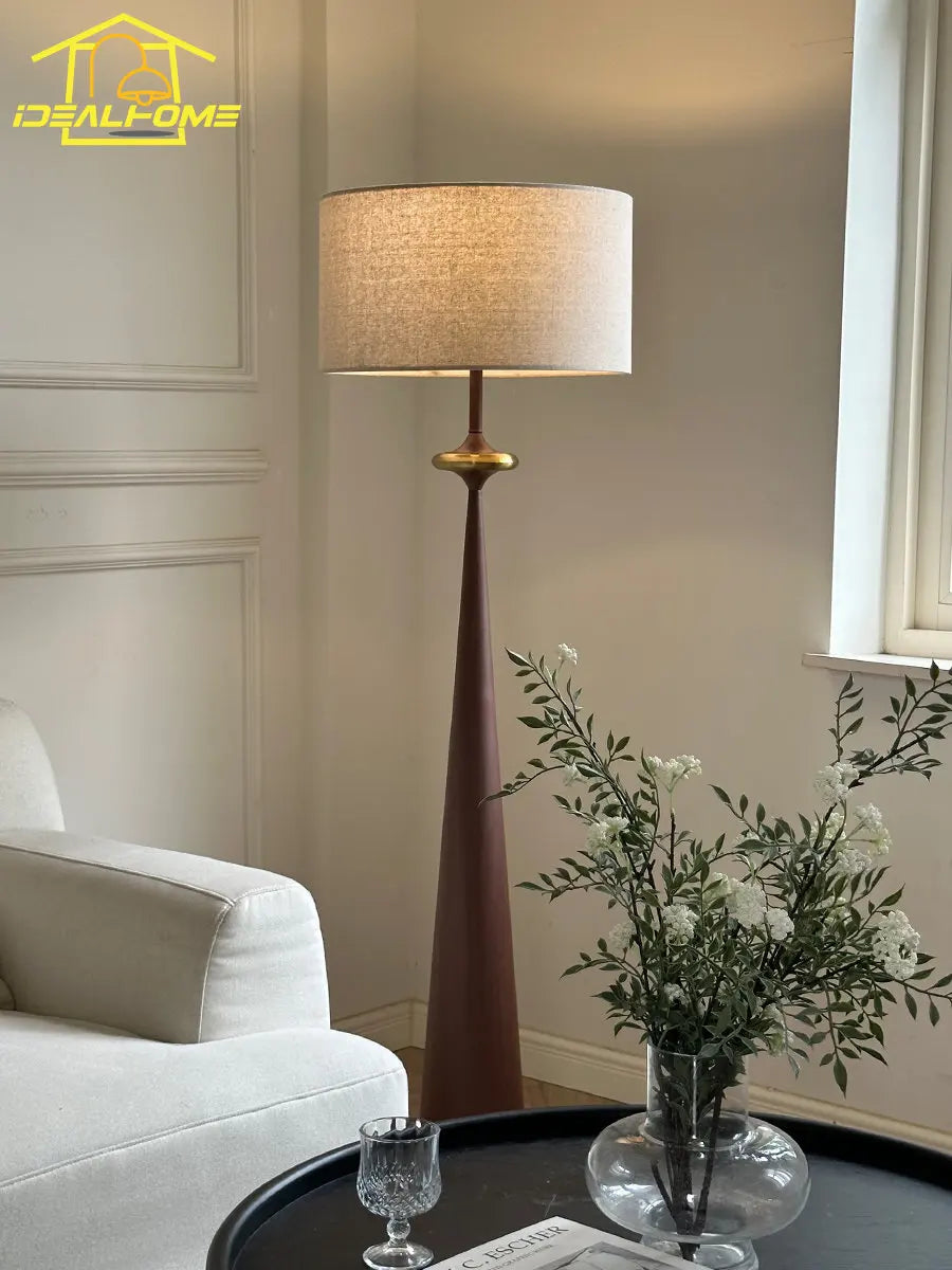 lampadaire minimaliste wabi-sabi design japonais en fer pour intérieur - vue 11 sur 11