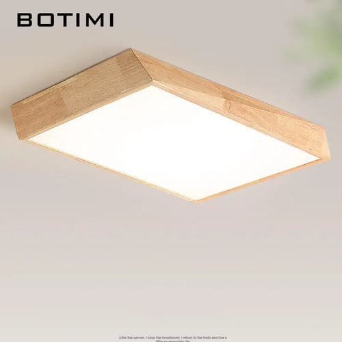 botimi bois massif led plafonnier moderne nordique monté éclairage