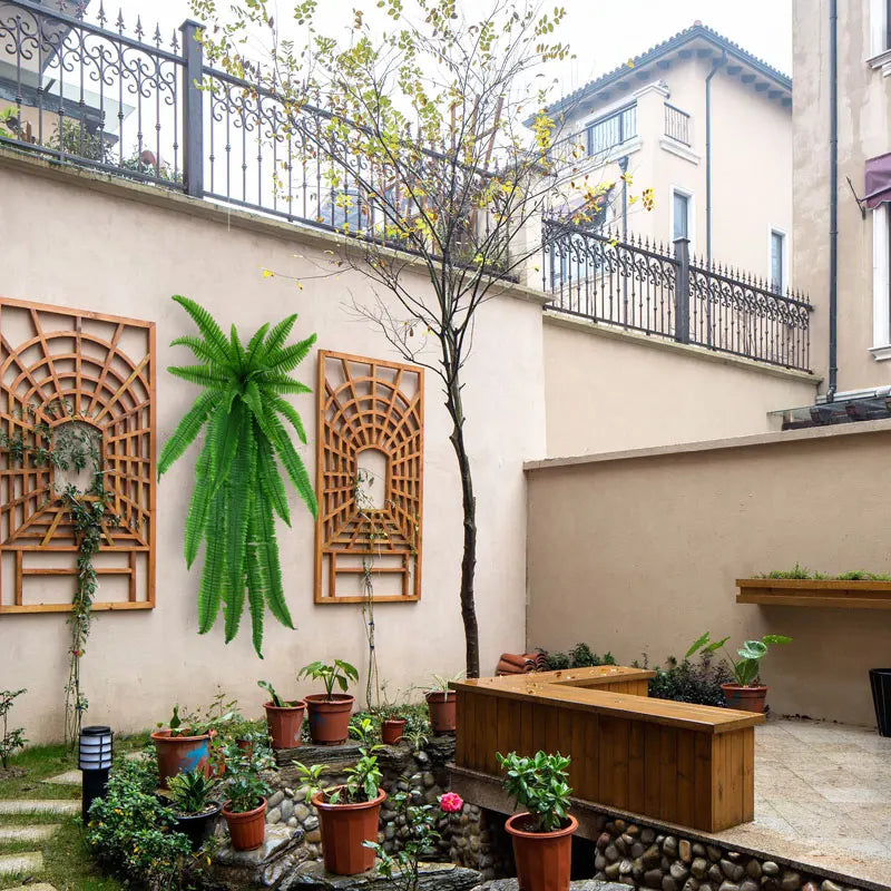 plantes artificielles murales feuilles de vigne et fougère décoratives - vue 4 sur 9