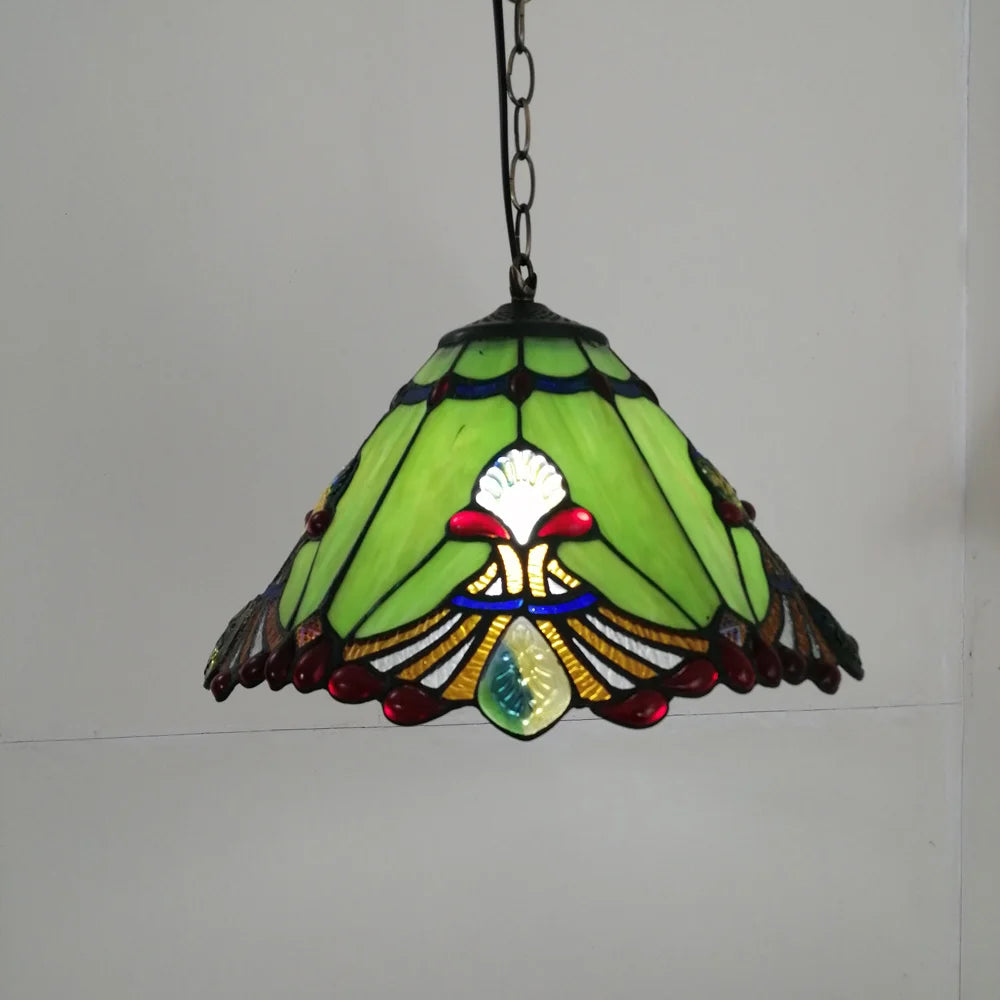 lustre tiffany vitrail style méditerranéen pour intérieur élégant - vue 6 sur 22