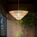 suspension en rotin style nordique fait main design wabi sabi
