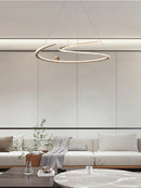 Minimalist circular ring pendant light in modern Nordic design