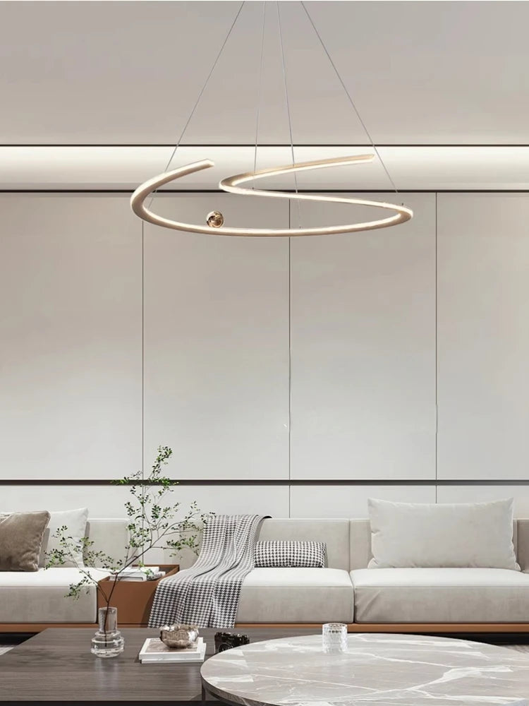 suspension minimaliste italienne à ligne irrégulière pour intérieur moderne - vue 5 sur 9