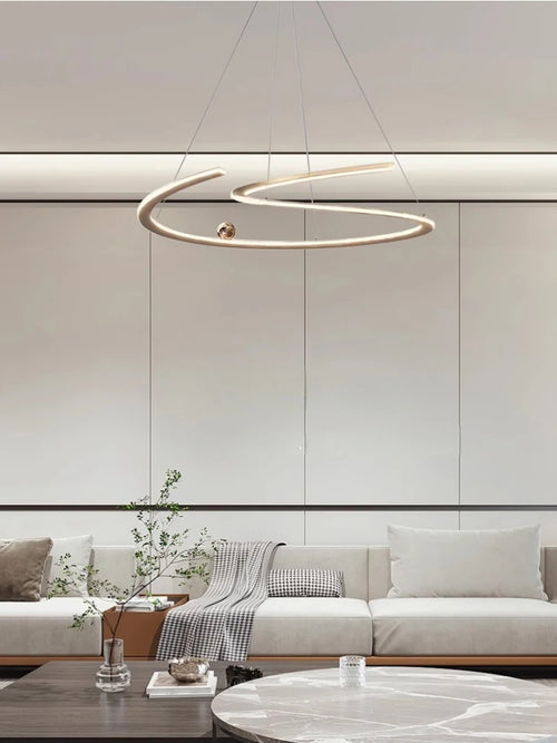 suspension minimaliste italienne à lumière circulaire élégante - vue 4 sur 9
