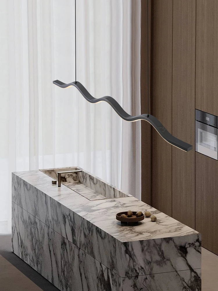 lustre de restaurant moderne minimaliste led luxueux - vue 5 sur 8