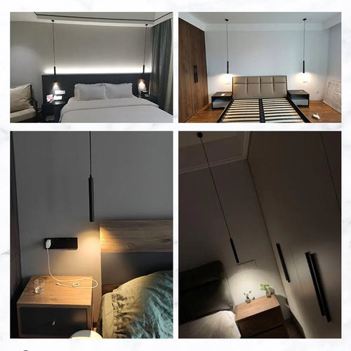 Minimalist nordic pendant light for bedroom, bedside, dining room, chandelier, decorative ceiling lighting - vue 4 sur 10