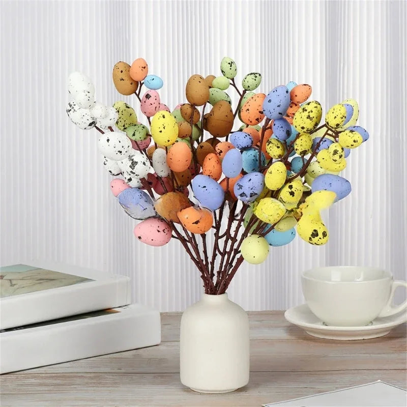 Easter decorations with branches and colourful eggs 2025 - vue 5 sur 16