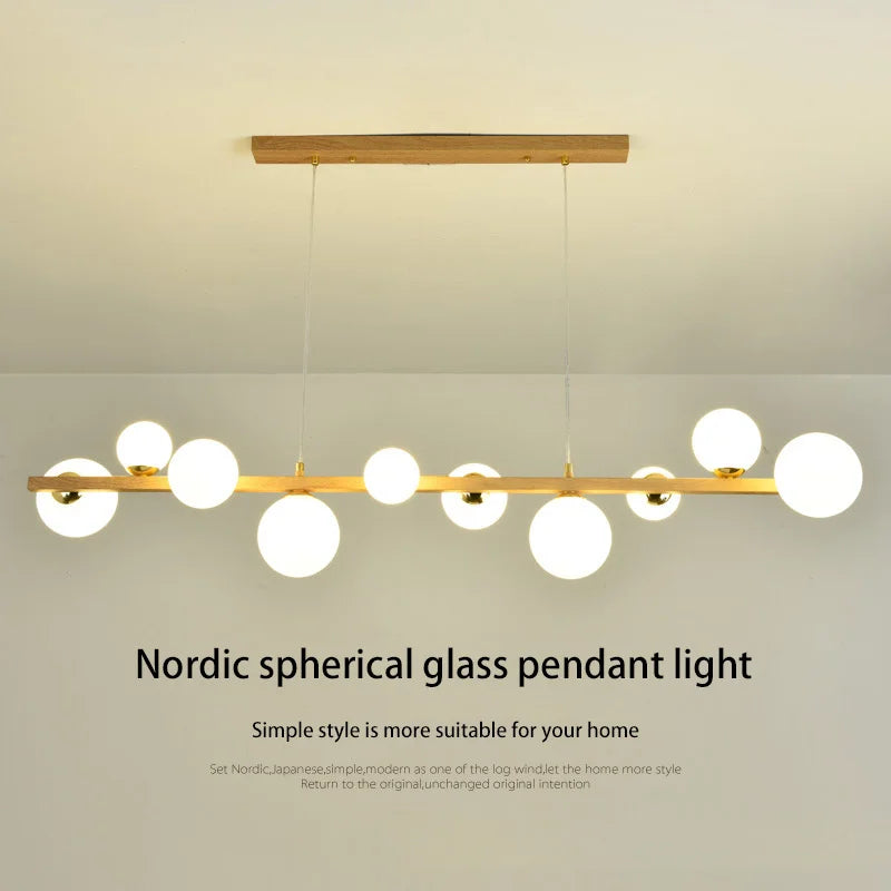 lustre abat-jour en verre suspension décor maison luminaire - vue 5 sur 10
