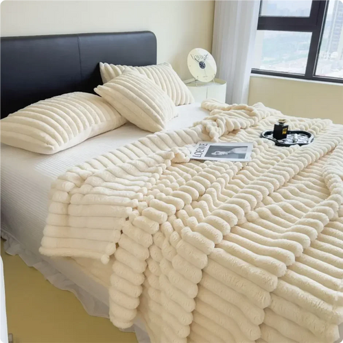 plaid hiver doux épais polaire carreaux style déco