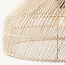 lustre en rotin style asiatique vintage avec led suspendue