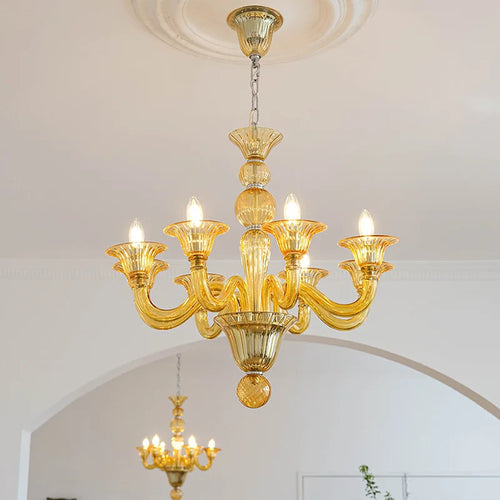 lustre led en cristal pour décoration intérieure élégante - vue 4 sur 15