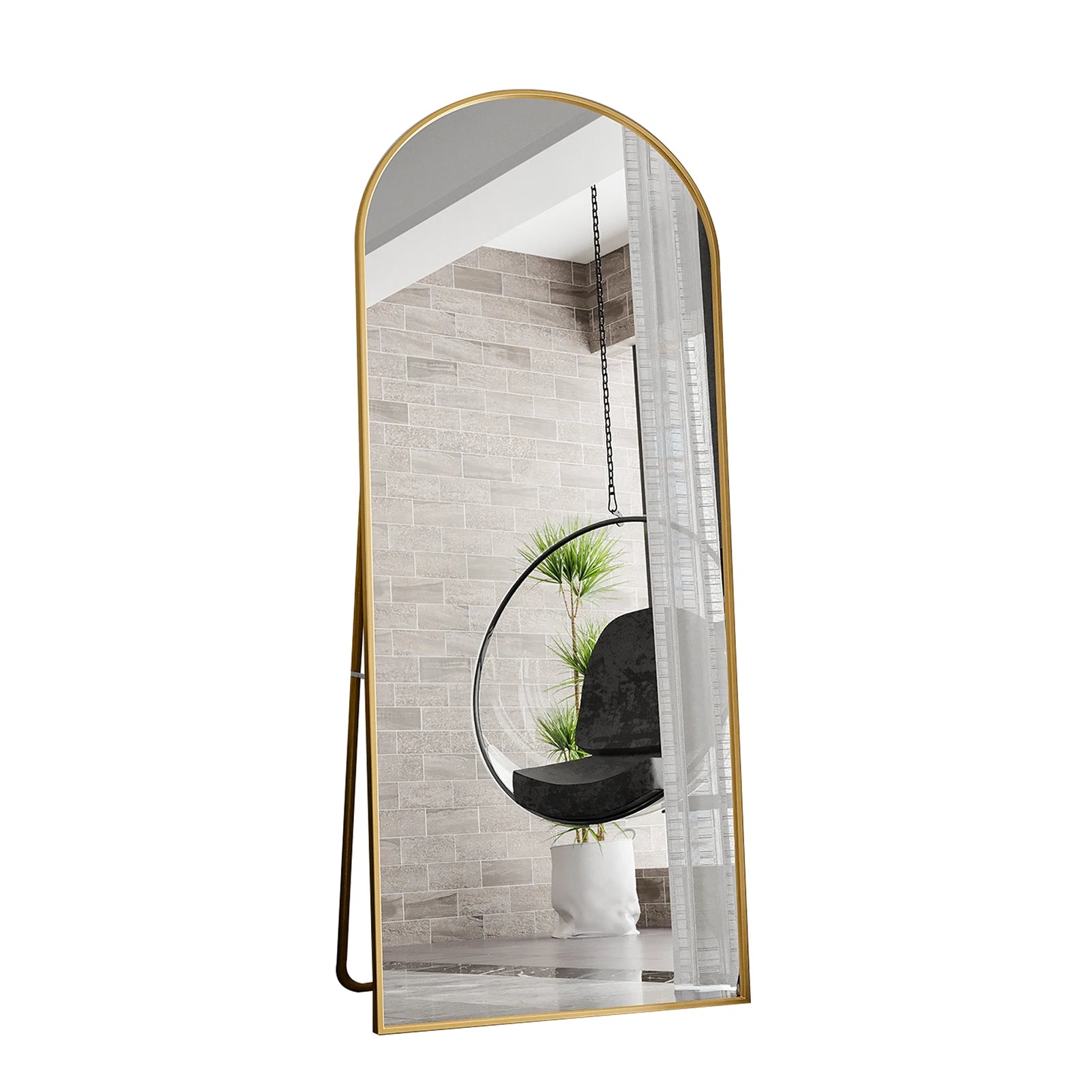 Bow Full Length Mirror 180x80cm, Full Body Wall Mirror With Aluminum Frame,Full Body Mirror for Bedroom Living Room