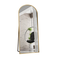 Bow Full Length Mirror 180x80cm, Full Body Wall Mirror With Aluminum Frame,Full Body Mirror for Bedroom Living Room