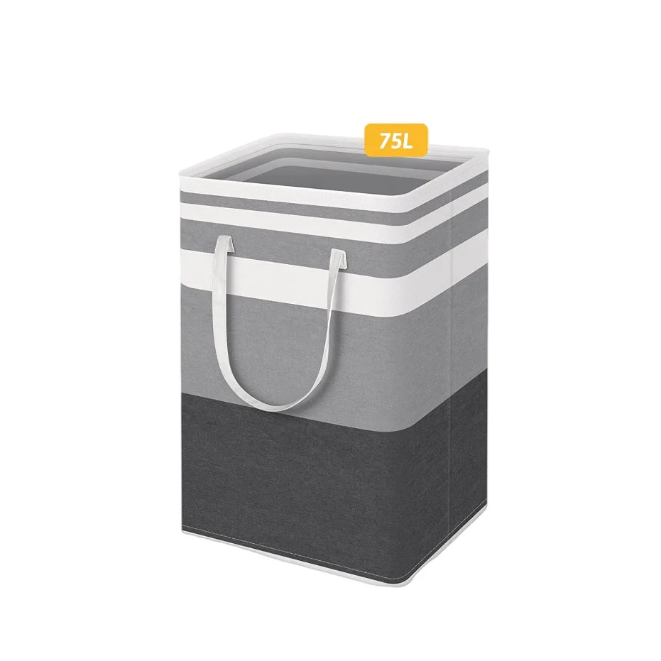 Large Laundry Basket 100L Waterproof,Collapsible Tall Clothes Hamper with Extended Handles for Clothes Toys in the Dorm,Family - vue 8 sur 8