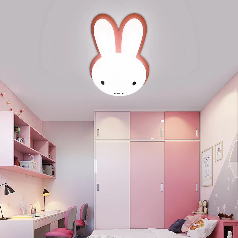 plafonnier led design nordique en forme de lapin luminaire décoratif d'intérieur - vue 4 sur 18