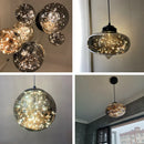 lustre nordique étoilé en verre pour décoration moderne