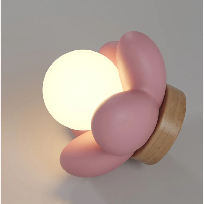 applique murale style nordique lampe à fleurs chaude pour enfants décoration maison - vue 5 sur 8