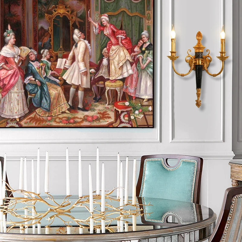 applique murale de luxe en cuivre plein pour hôtel - vue 5 sur 7