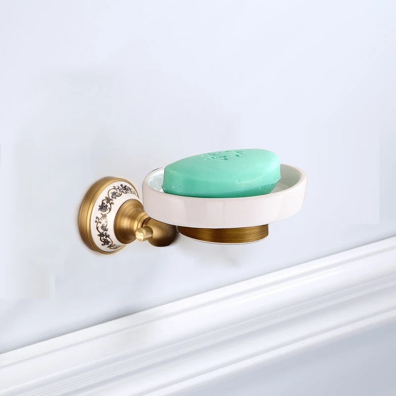 ensembles daccessoires en laiton massif pour salle de bain rétro - vue 12 sur 20