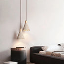 Japanese Wabi Sabi minimalist pendant light with micro cement and LED