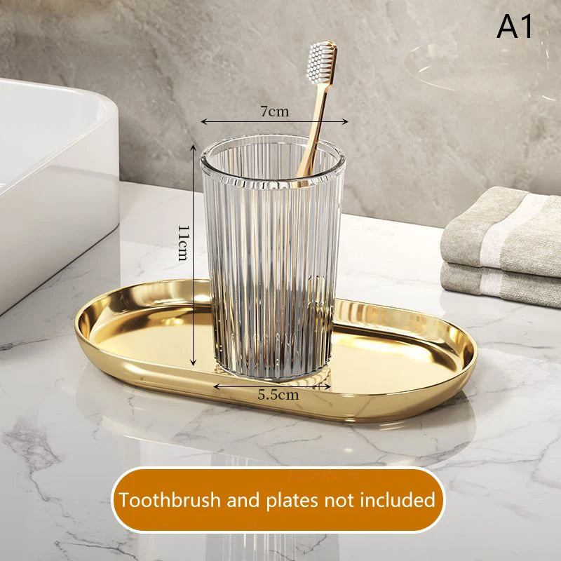 gobelet en acrylique pour brosse à dents accessoires de salle de bain - vue 9 sur 10